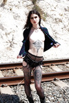 Lydia Čierny horúci goth kočka
